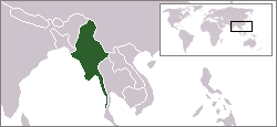 Location of Myanmar