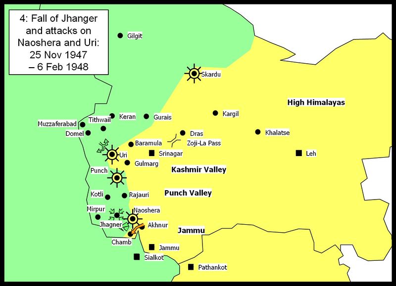 Fall of Jhanger and attacks on Naoshera and Uri 25 Nov 1947 - 6 Feb 1948