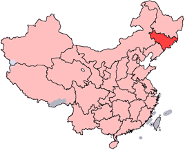 Jilin is highlighted on this map