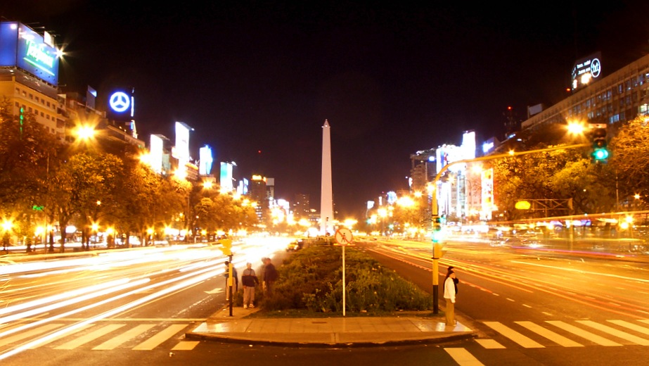 The Nueve de Julio Avenue, named in honor of Argentine Independence Day (July 9, 1816)
