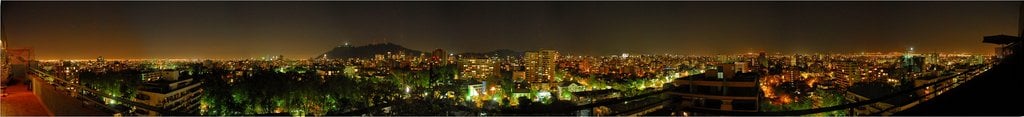 Panorama view of Santiago, seen from Providencia