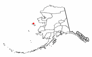 Location of Savoonga, Alaska