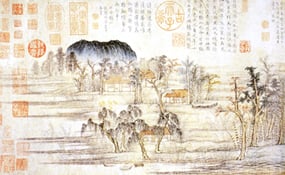 Zhao Mengfu, Autumn colors on the Qiao and Hua mountains (left half)