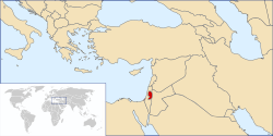 Location of Palestinian Authority