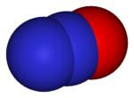 Nitrous oxide - space-filling model
