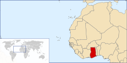 Location of Accra, Ghana