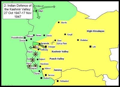 Indian defence of the Kashmir Valley 27 Oct 1947 – 17 Nov 1947