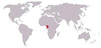 Distribution of the Mandrill in Africa