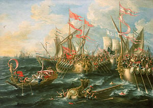 The Battle of Actium, by Lorenzo A. Castro, painted 1672.