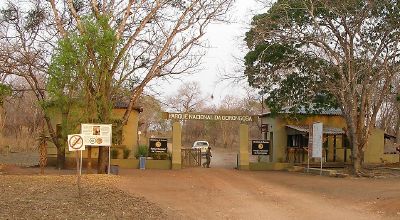 Entrance to Gorongosa National Park in Mozambique.