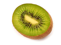 Kiwifruit (cv Hayward), shown in section