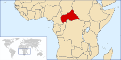 Location of Central African Republic