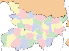 Map indicating the location of Bodh Gaya