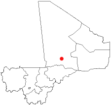 Location of Timbuktu in Mali