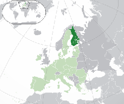Location of Finland