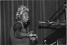 "The High Priestess of Soul", Nina Simone in concert at Morlaix (Finistère, France) May 14, 1982. Photograph by Roland Godefroy.