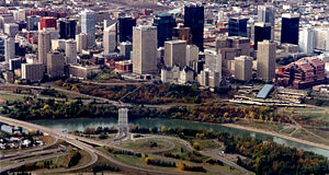 Skyline of City of Edmonton, Alberta