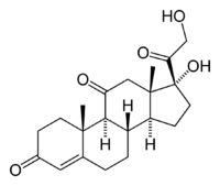 Chemical structure of cortisone