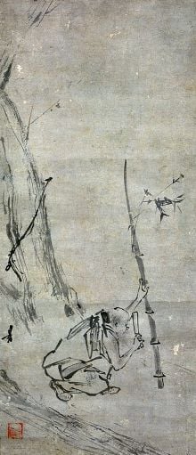 The Sixth Patriarch Cutting a Bamboo by Liáng Kǎi