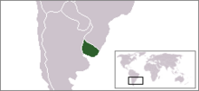 Location of Uruguay