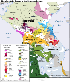 Ethno-Linguistic groups in the Caucasus region.