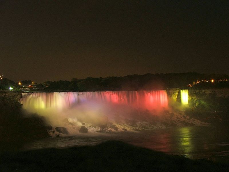 File:Niagara falls in dark.jpg