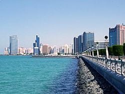 The corniche in Abu Dhabi city