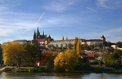 Prague castle over the river Vltava