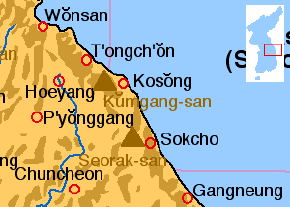 Location of Kumgangsan