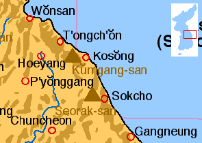 Location of Seoraksan