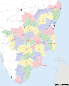 Map indicating the location of Mahabalipuram