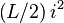 \left( L/2 \right)i^2