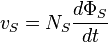 {v_S} = {N_S} \frac {d \Phi_S}{dt}