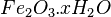 Fe_{2}O_{3}.xH_{2}O\,