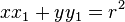 xx_1+yy_1=r^2 \!\