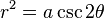 r^2 =a\csc 2\theta \,
