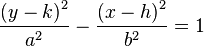 \frac{\left( y-k \right)^2}{a^2} - \frac{\left( x-h \right)^2}{b^2} = 1