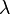 \lambda \!