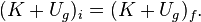 (K + U_g)_i = (K + U_g)_f. \,