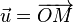 \vec{u}=\overrightarrow{OM}
