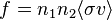 f = n_1 n_2 \langle \sigma v \rangle
