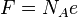 F = N_A e \,