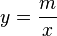 y=\frac{m}{x}\,