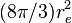 (8 \pi / 3)r_e^2