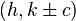 \left( h, k\pm c\right)