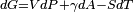 \scriptstyle dG = VdP + \gamma dA - SdT