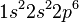 1s^2 2s^2 2p^6 \ 