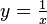 y=\tfrac{1}{x}