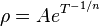 \rho = Ae^{T^{-1/n}}
