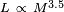 \begin{smallmatrix}L\ \propto\ M^{3.5}\end{smallmatrix}